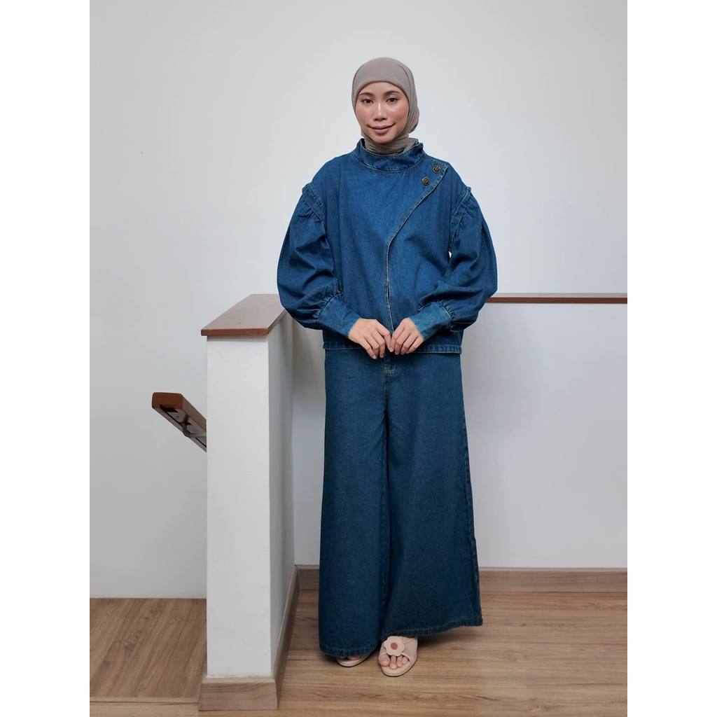 NURA SET PETIKITA KASUAL-MEDIUM BLUE
