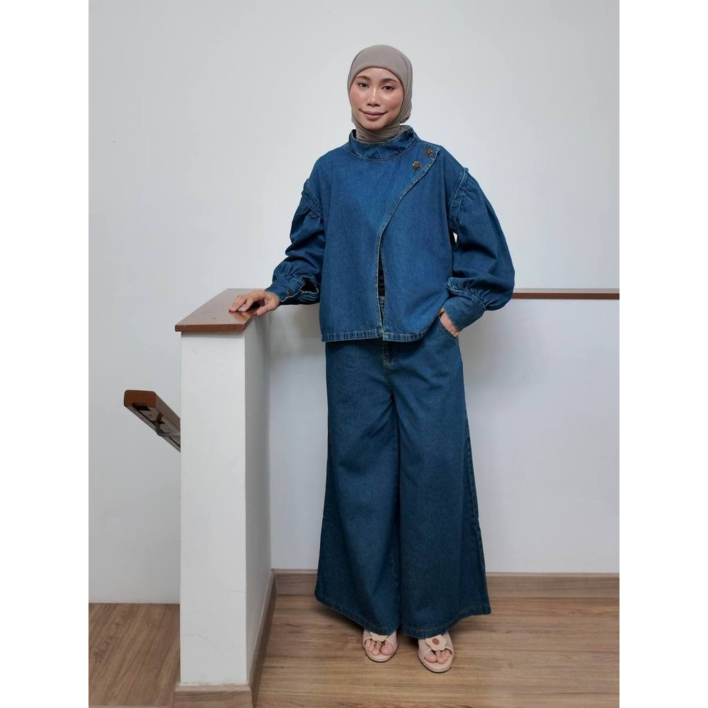 NURA SET PETIKITA KASUAL-MEDIUM BLUE