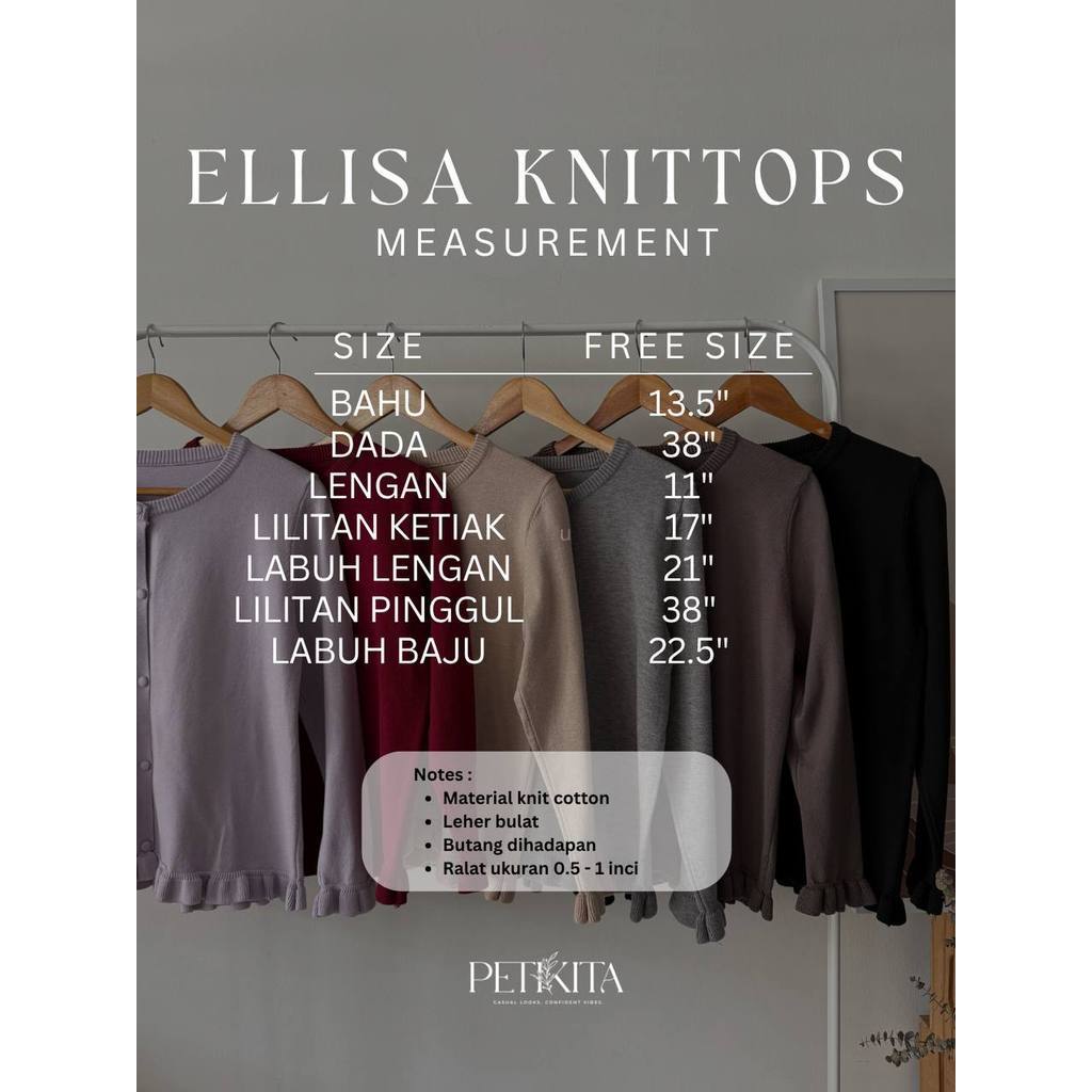 ELLISA TOPS PETIKITA KASUAL
