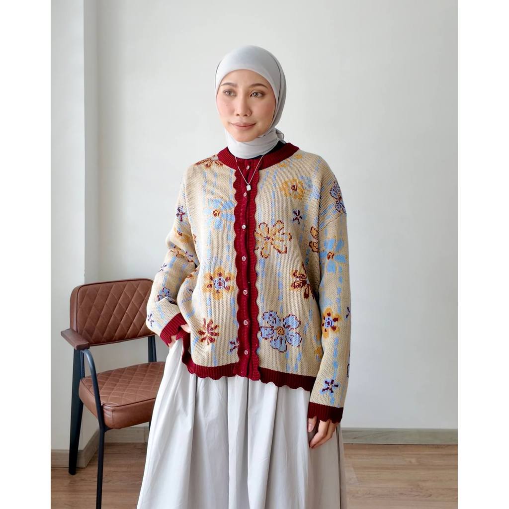 HITOMI KARDIGAN PETIKITA KASUAL